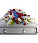 Distinguished Service Casket Spray from Backstage Florist in Richardson, Texas